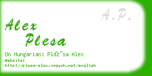 alex plesa business card